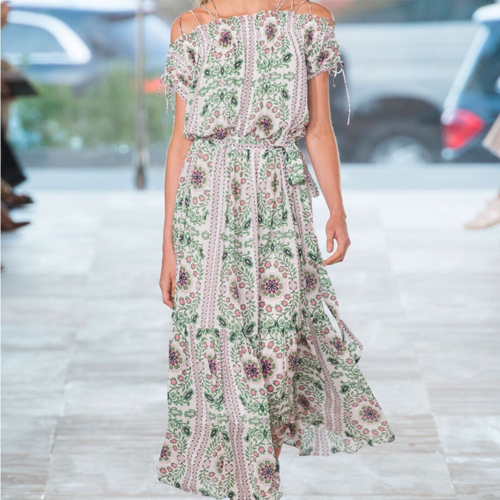 Tory Burch Garden-print cotton voile dress